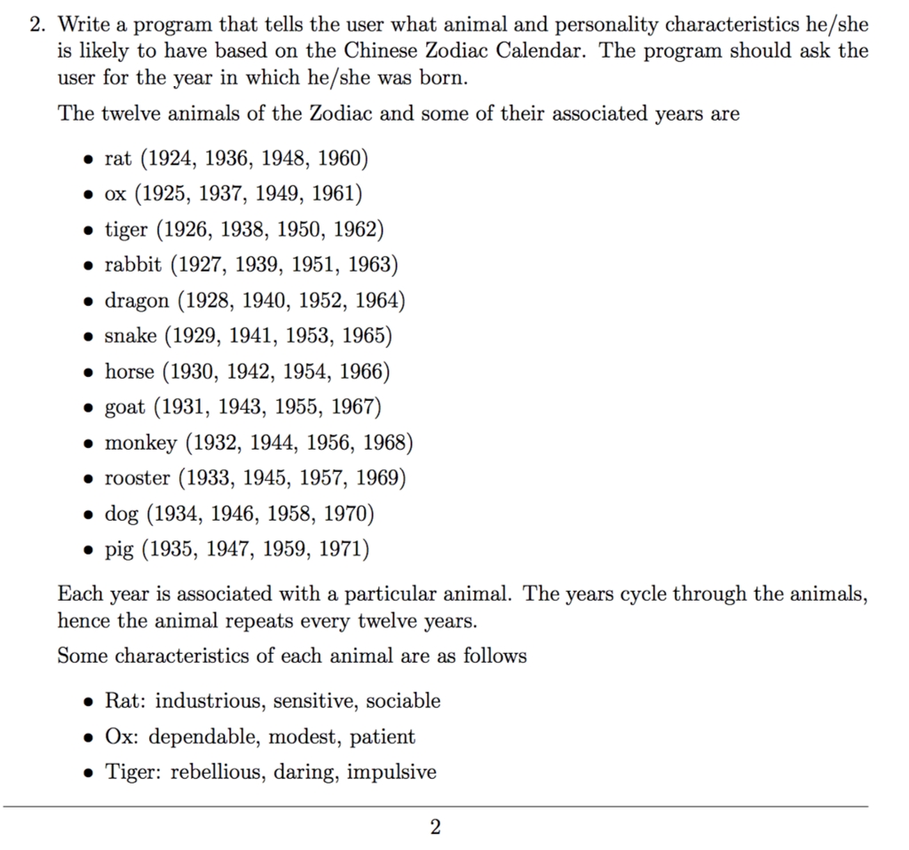 Solved: Note: Is Learning &quot;python Programming&quot; (Currently in Zodiac For Birth Year 1951