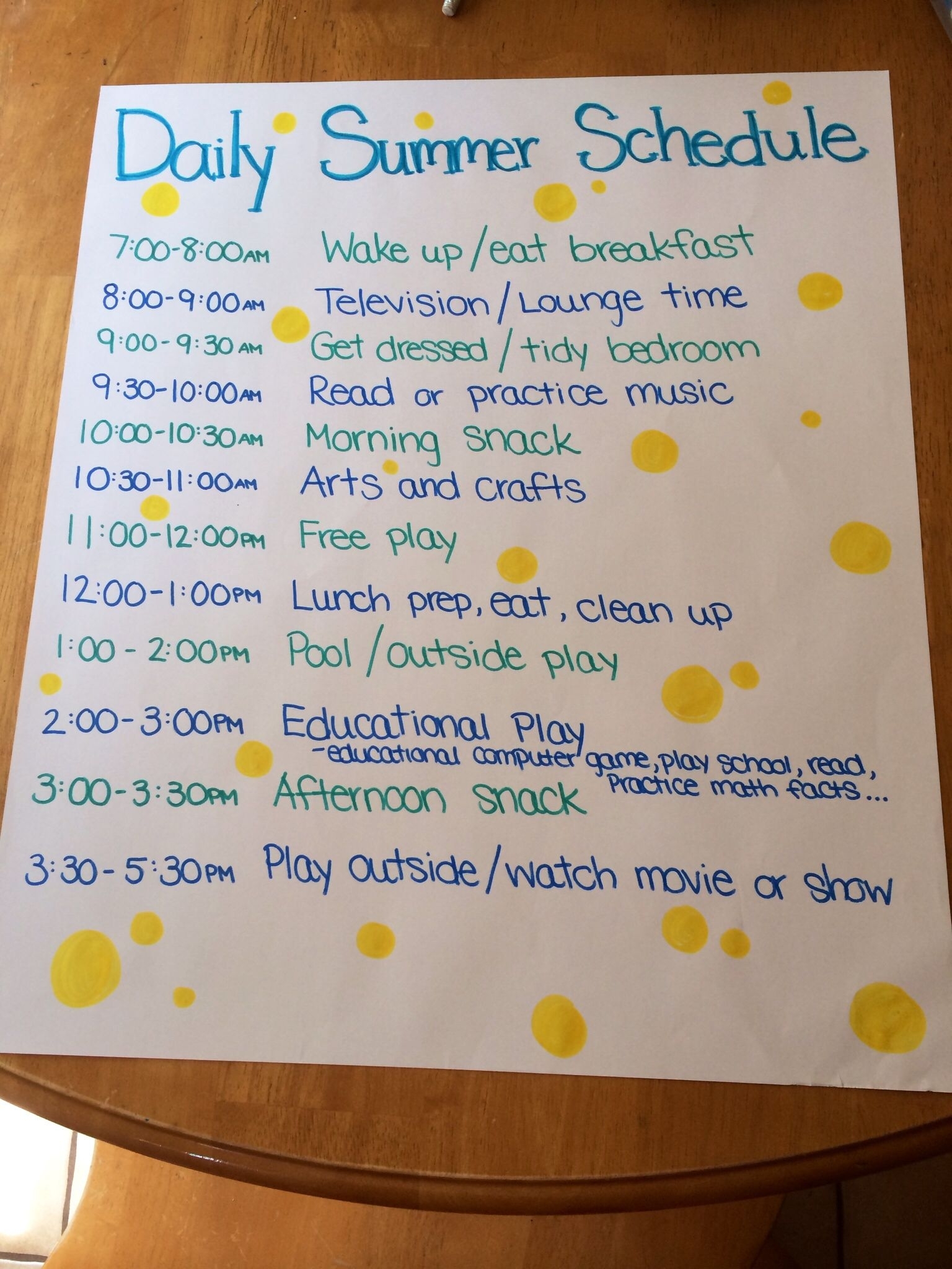 Stay Organized With A Daily Summer Schedule For Kids! | Kid within Daily Summer Activities For Preschoolers