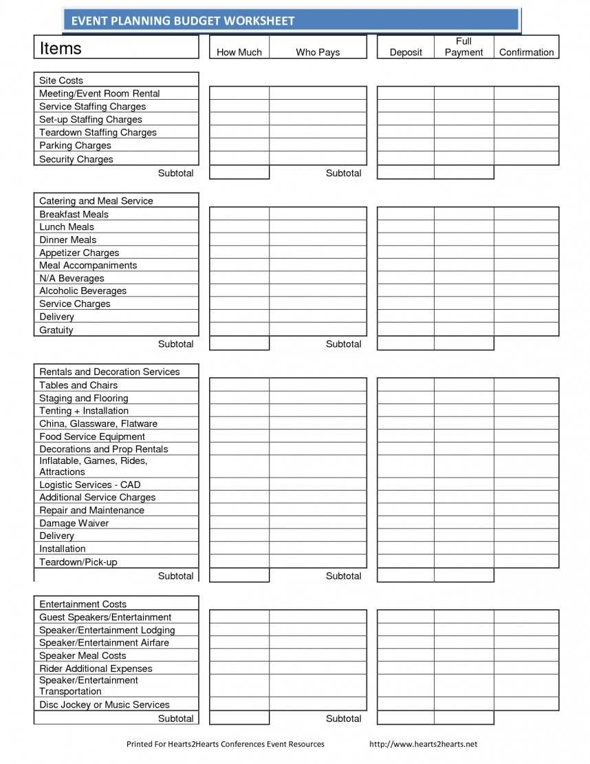Stupendous Event Planning Worksheet Template Ideas Checklist intended for Corporate Event Planning Checklist Template