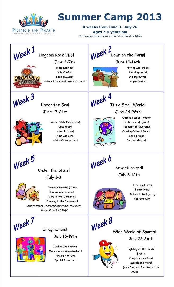 Summer Programs For Church Theme Ideas - Google Search | Summer regarding Daily Summer Activities For Preschoolers