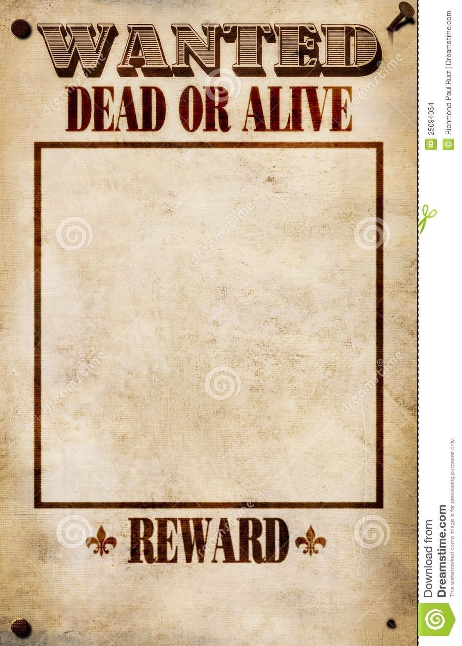 Most Wanted Poster Template