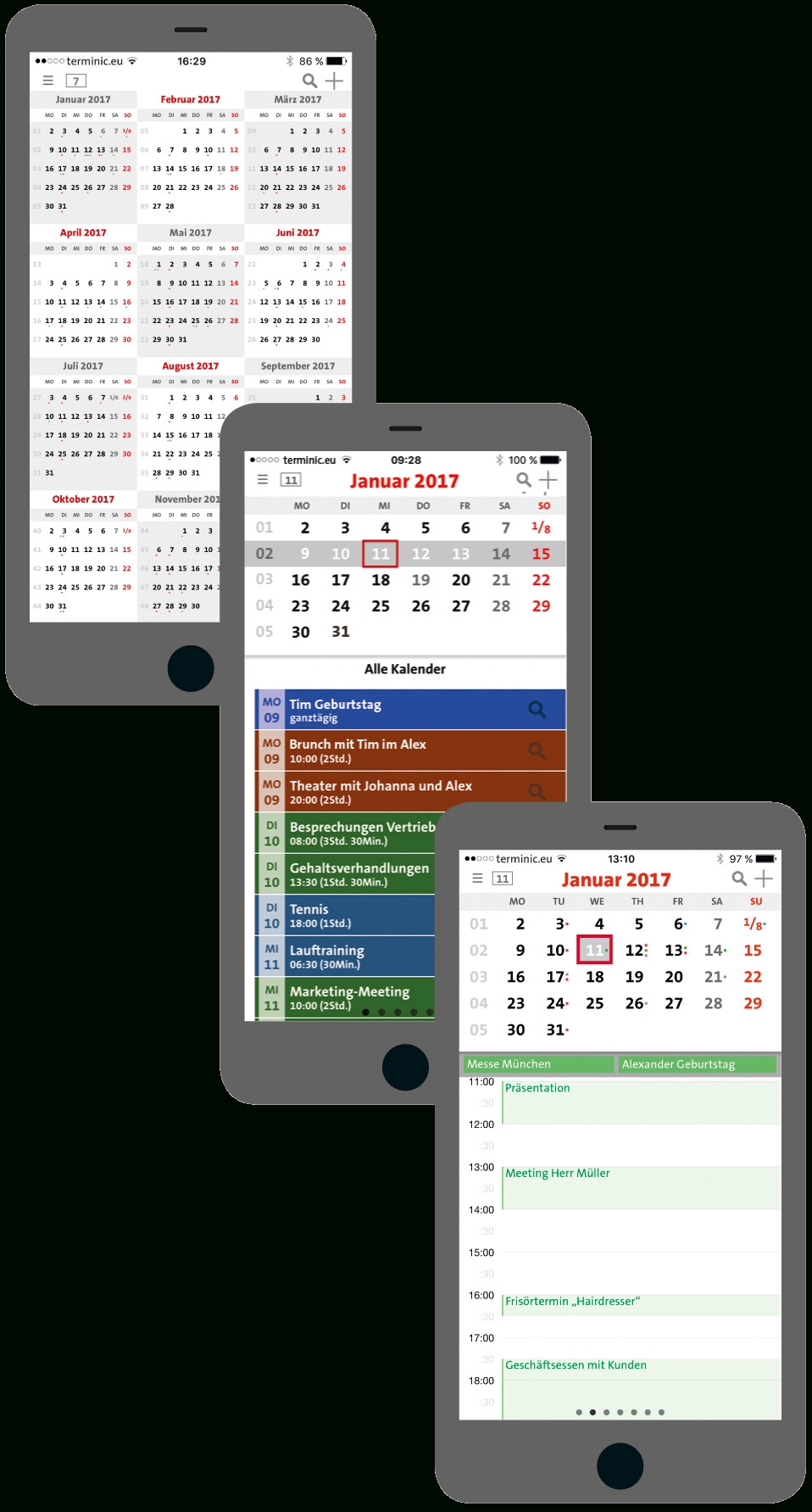 Terminic 3-Month-Calendar-App For Ios And Android - Download with Download A 3 Month Calendar