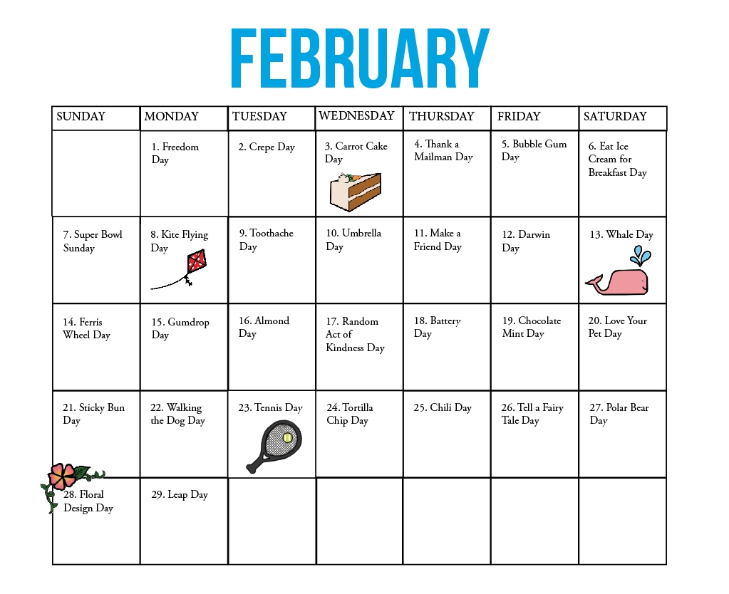 The Kirkwood Call | Fun National Holiday Calendar: February in Calendar Of National Theme Days