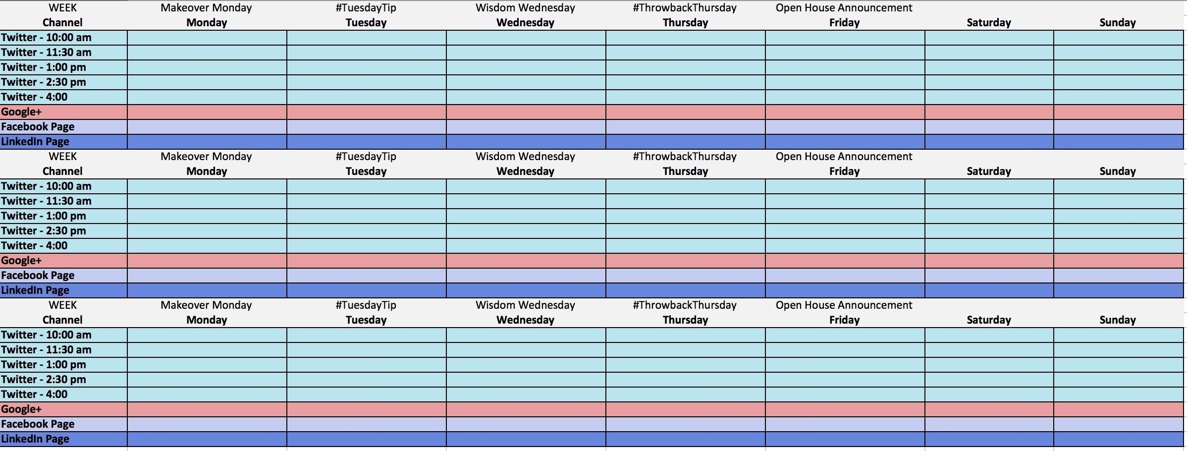 The Ultimate Guide To Creating Your Social Media Calendar regarding Social Media Content Weekly Schedule