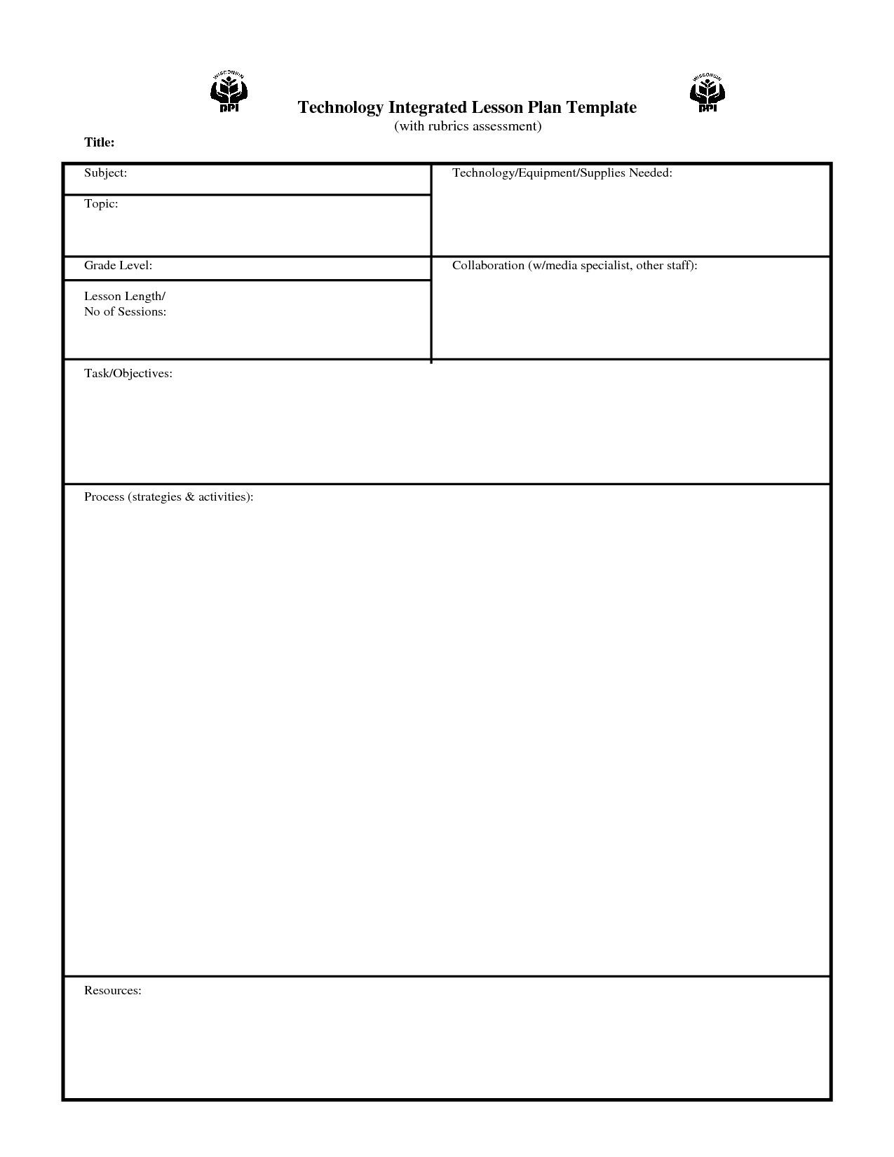 This Blank, Customizable Printable Lesson Plan Form Is Ready To Be in Basic Lesson Plan Template Printable