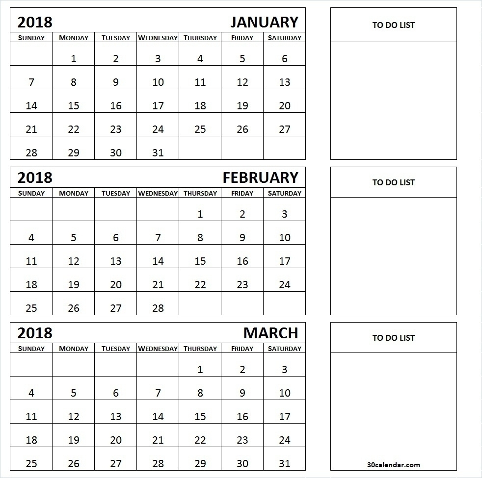 Three Month Printable Calendar 2019 | Printable Calendar 2019 with Download A 3 Month Calendar