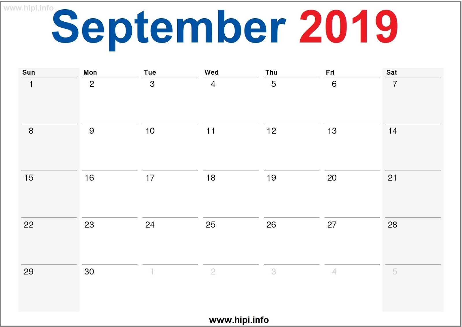 Twitter Headers / Facebook Covers / Wallpapers / Calendars within Full Size Monthly Calendar September