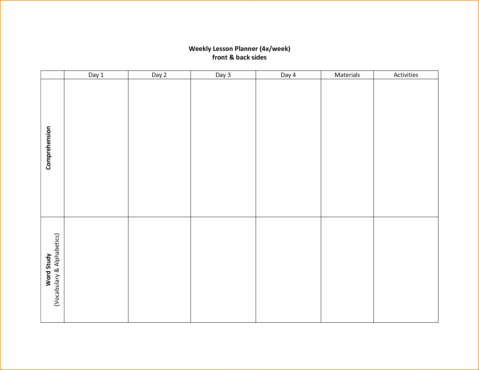Two Week Calendar Template Word Printable