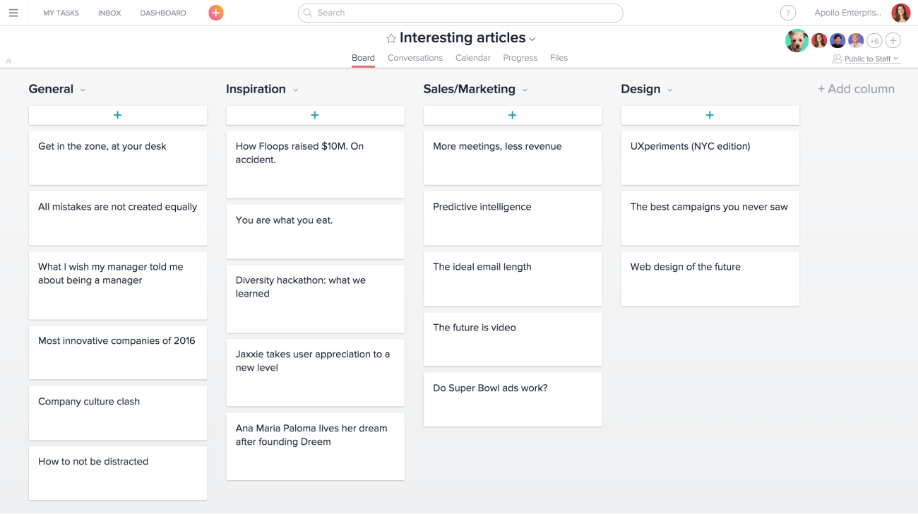 Using Asana For Brainstorming | Product Guide · Asana within 3 Week Task Planner Whiteboard