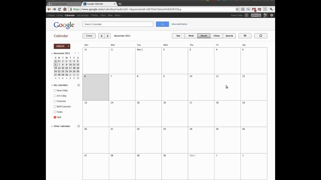 Using Google Calendars To Create A Shift Calendar - Youtube for 4 Week Blank Rotating Schedule Calendar