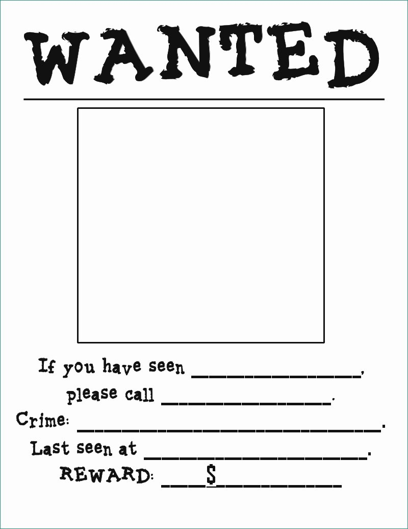 Wanted Poster Template Free Printable Realistic 29 Free Wanted throughout Free Printable Wanted Poster Template