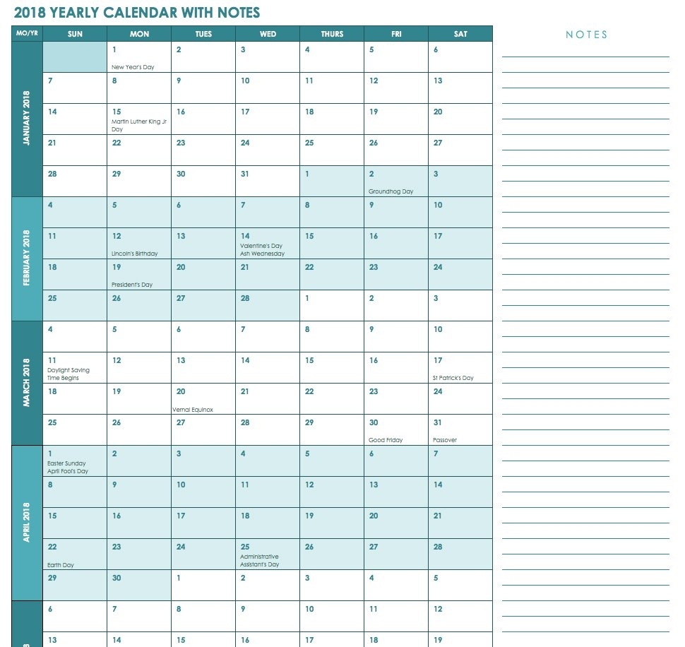 Week At A Glance Calendar Template Free with Schedule At A Glance Template