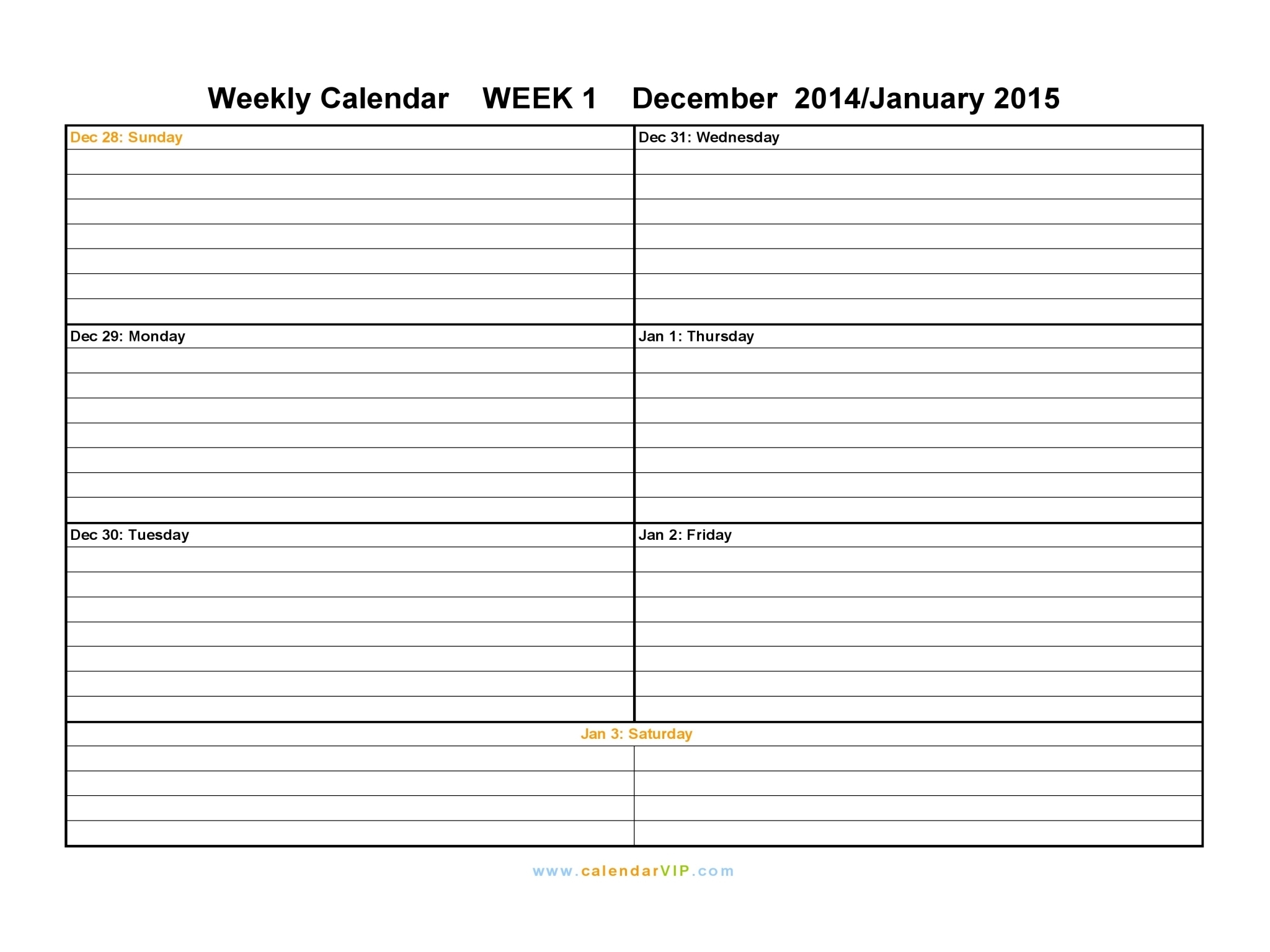Week Calendar Template - Beepmunk within One Week Calendar Template Printable