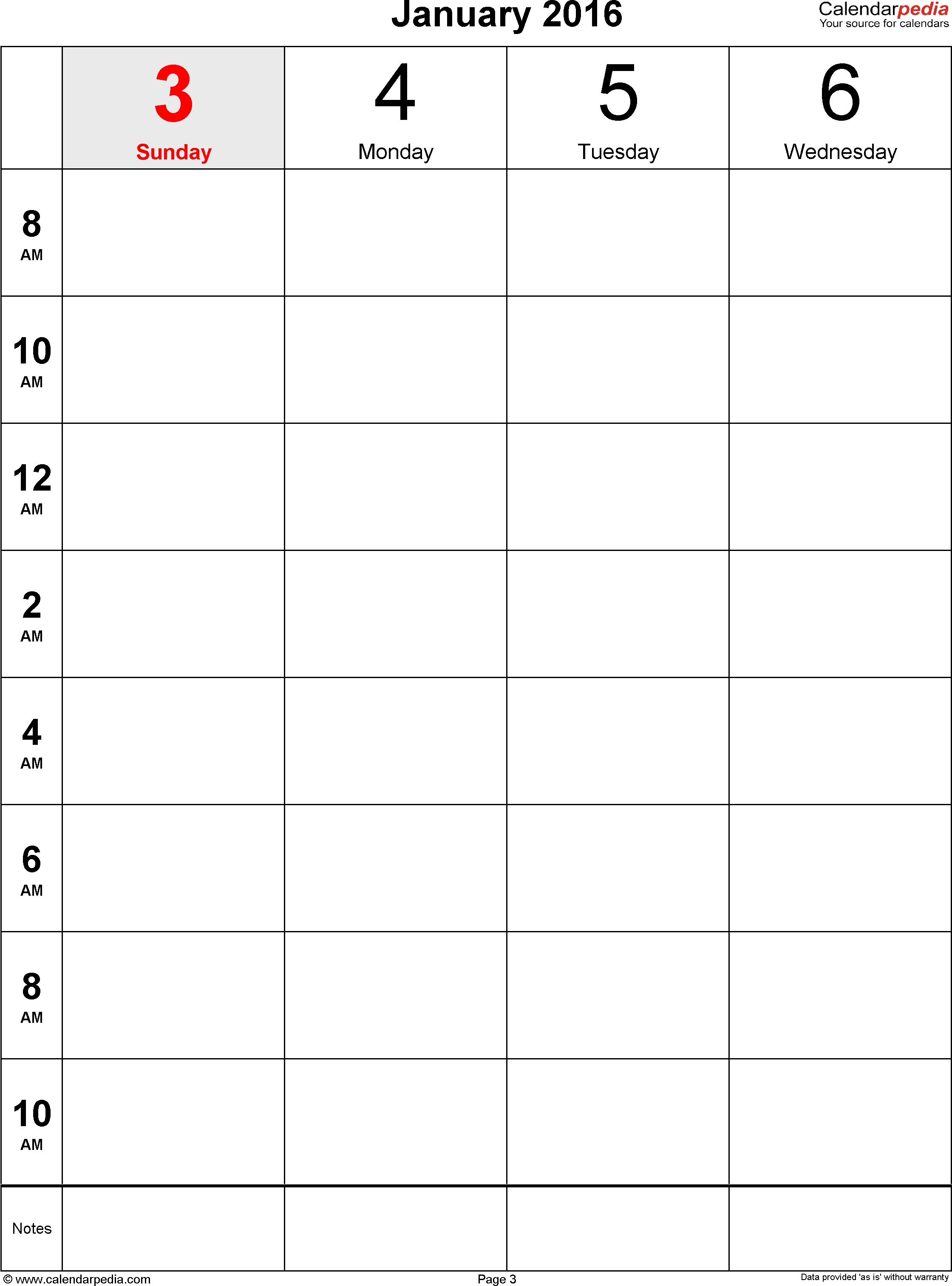 Weekly Calendar 2016 For Word - 12 Free Printable Templates inside Week By Week Calendar Printable