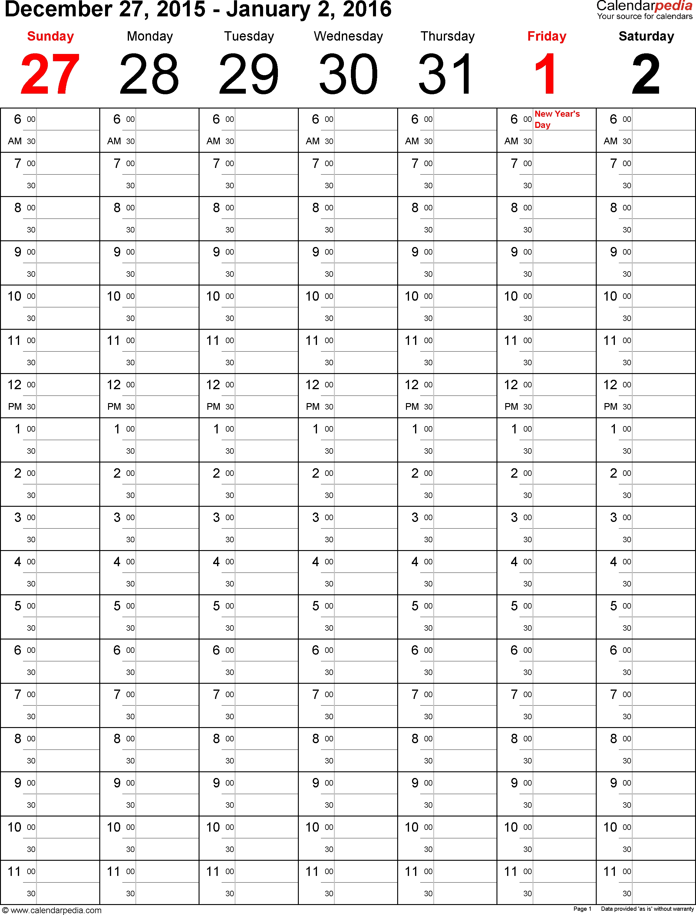 Weekly Calendar 2016 For Word - 12 Free Printable Templates regarding 30 Day Calendar With Circle With A Line Thru It