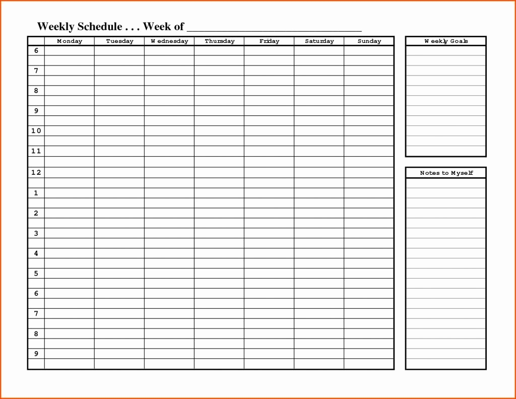 Weekly Calendar With Time Slots Weekly Calendar Template 2019 With with Calendar With Time Slots Printable Free