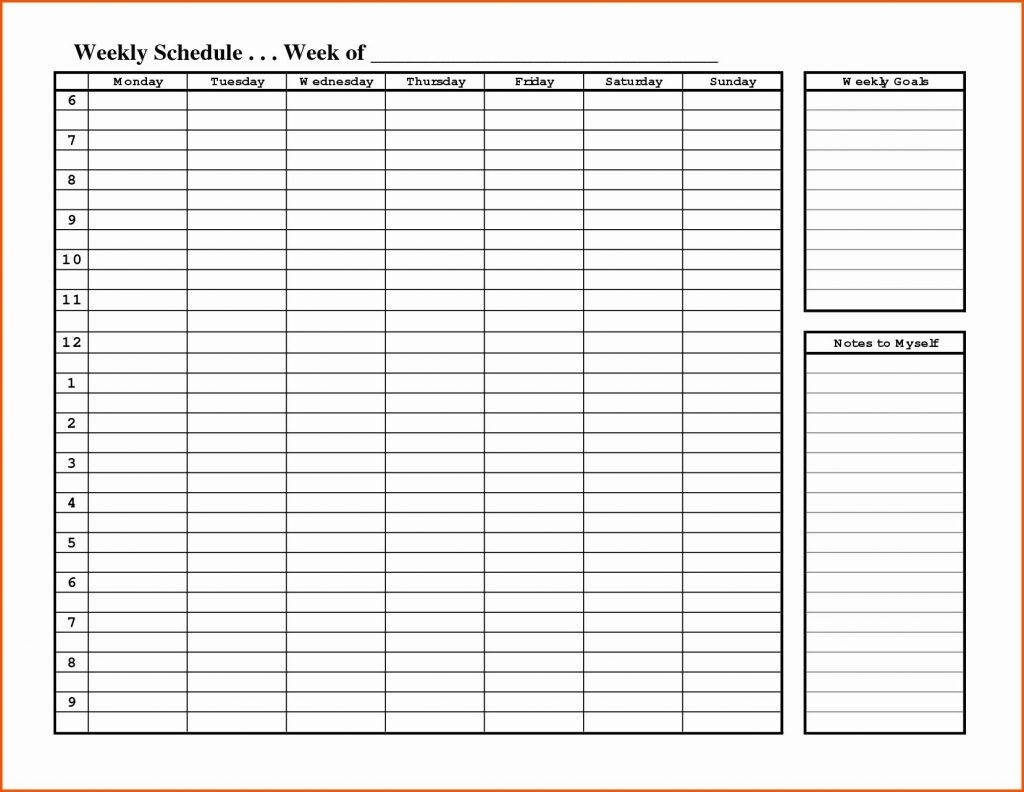 Weekly Hourly Planner Template Word Printable Templates One Week throughout Free Printable Hourly Weekly Schedule Pdf