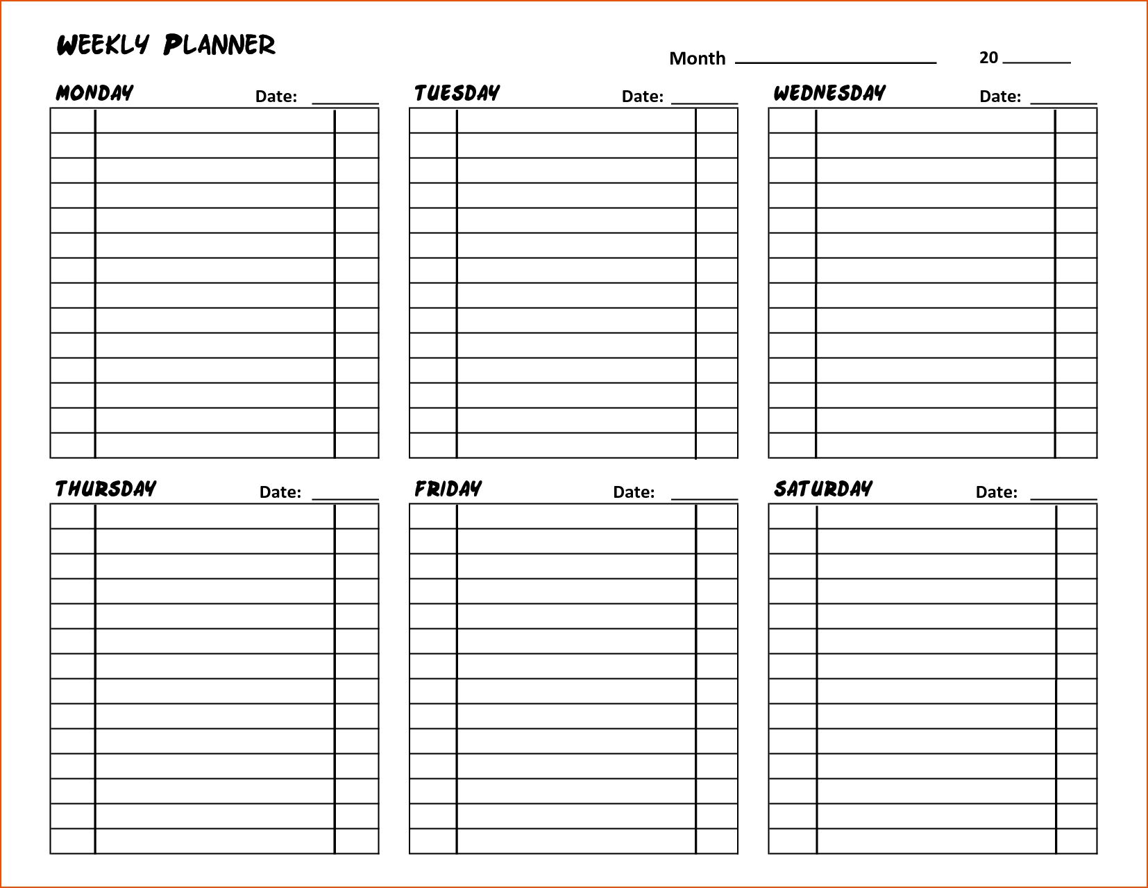 Weekly Vity Planner Template Childrens Excel Calendar Planning | Smorad regarding Excel Calendar By Day For Planning