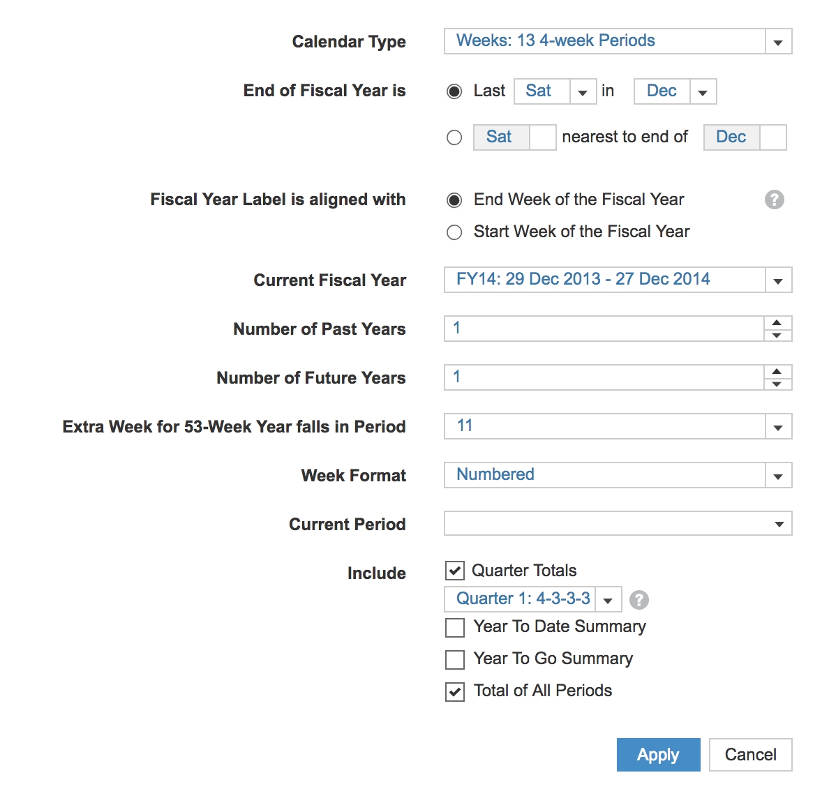 Weeks: 13 4-Week Periods with Weekly Calendar With Quarter Time Slots