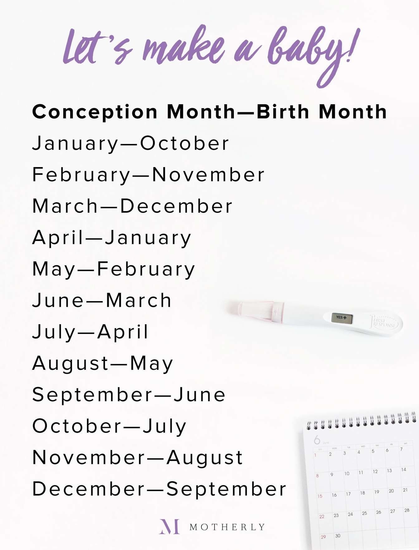 Conception Calendar Tanya Florinda