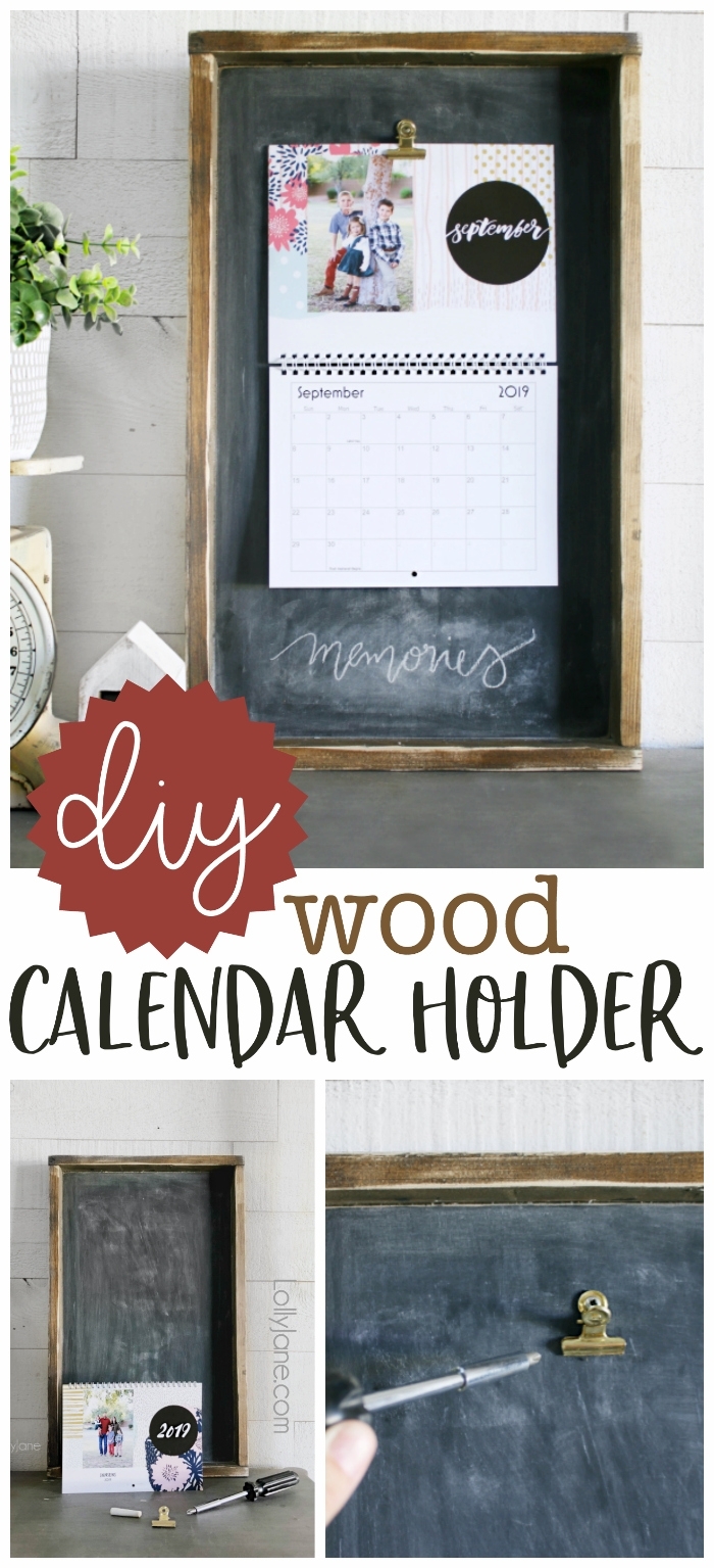 Wood Calendar Holder - Lolly Jane pertaining to Wall Calendar Frames And Holders