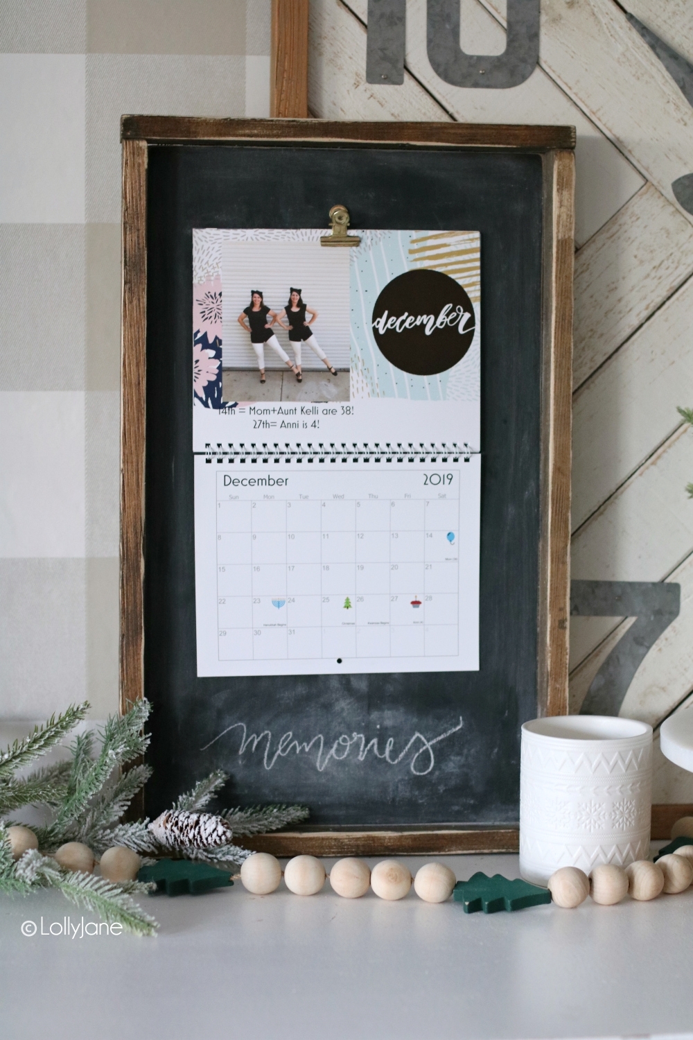 Wood Calendar Holder - Lolly Jane throughout Wall Calendar Frames And Holders