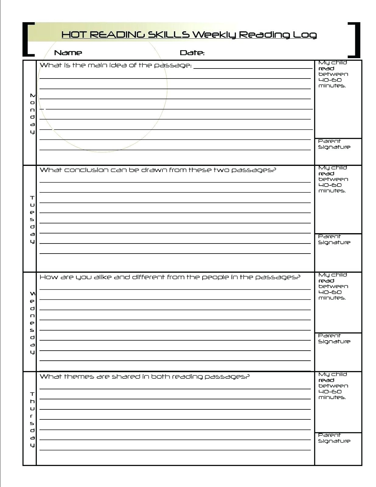 Worksheet : Text Comprehension Activities Reading And Grade Math inside 4Th Grade Reading Log Printable