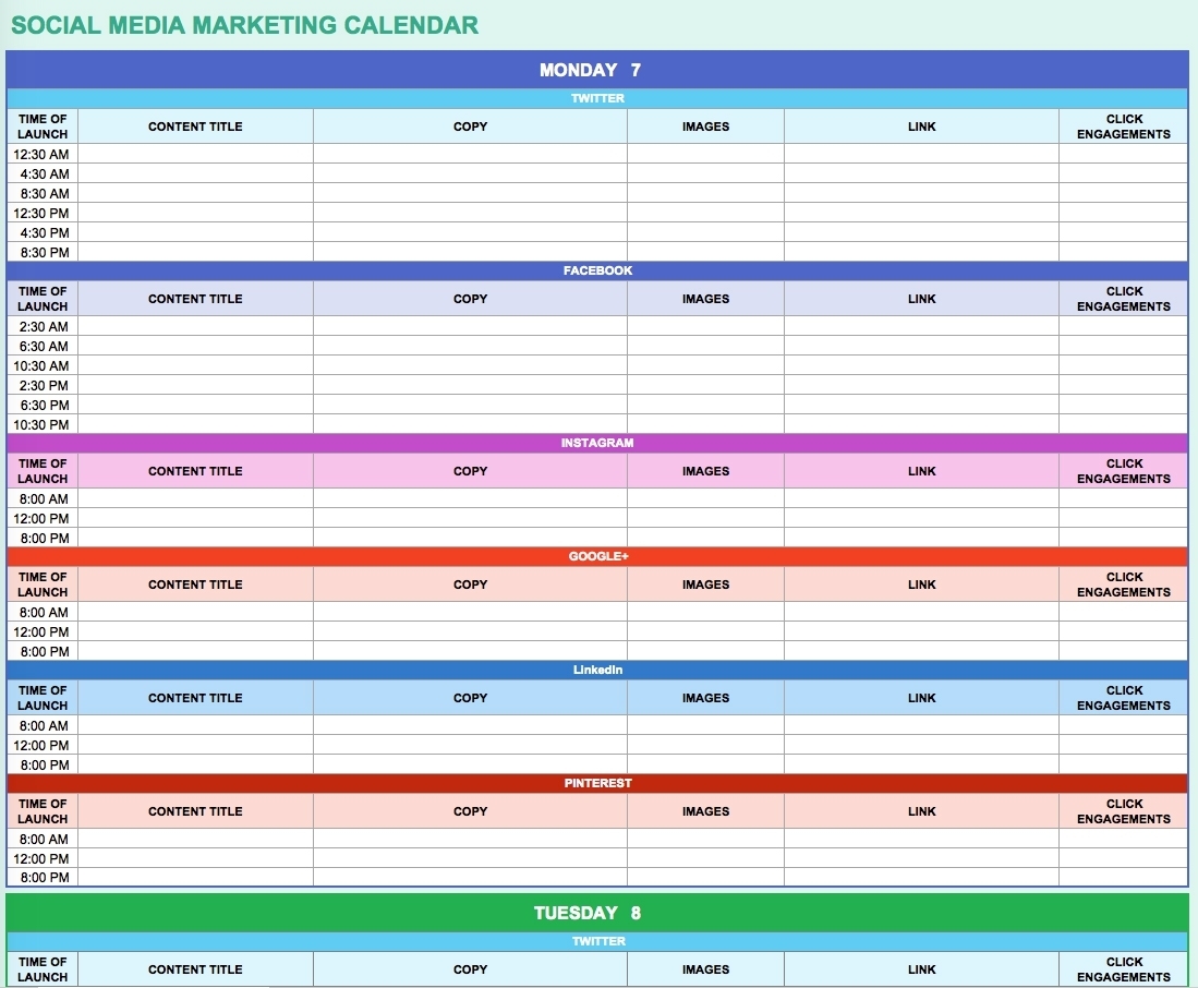 Yearly Event Calendar Template Excel