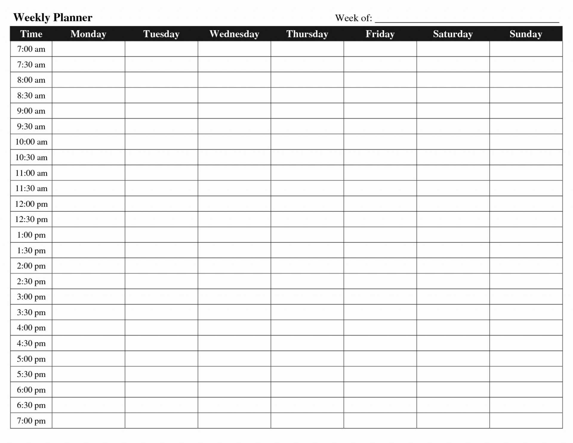 006 Weekly Schedule Template Pdf 20Weekly Schedule20Ate Ideas pertaining to Schedule With Time Slots 6 Am