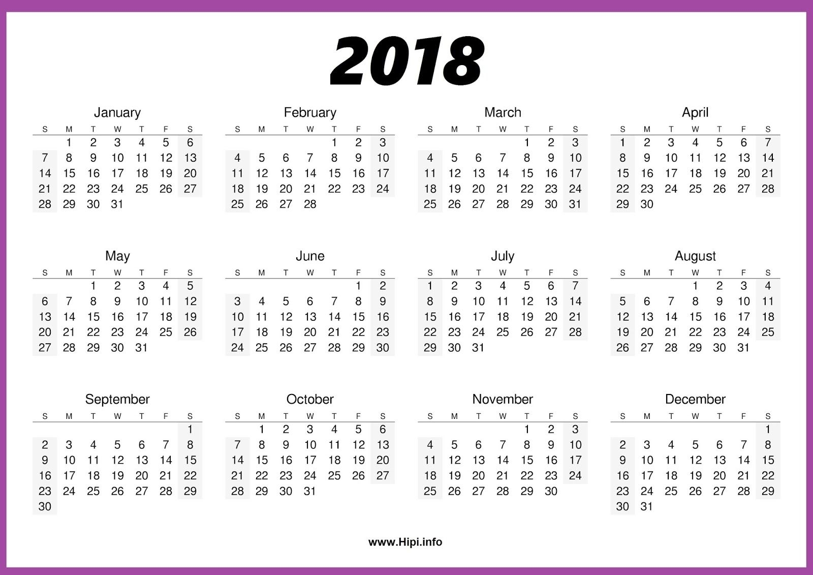 2018 Calendar One Page | November Calendar | Blank Calendar Template pertaining to Monthly Calendar On One Page