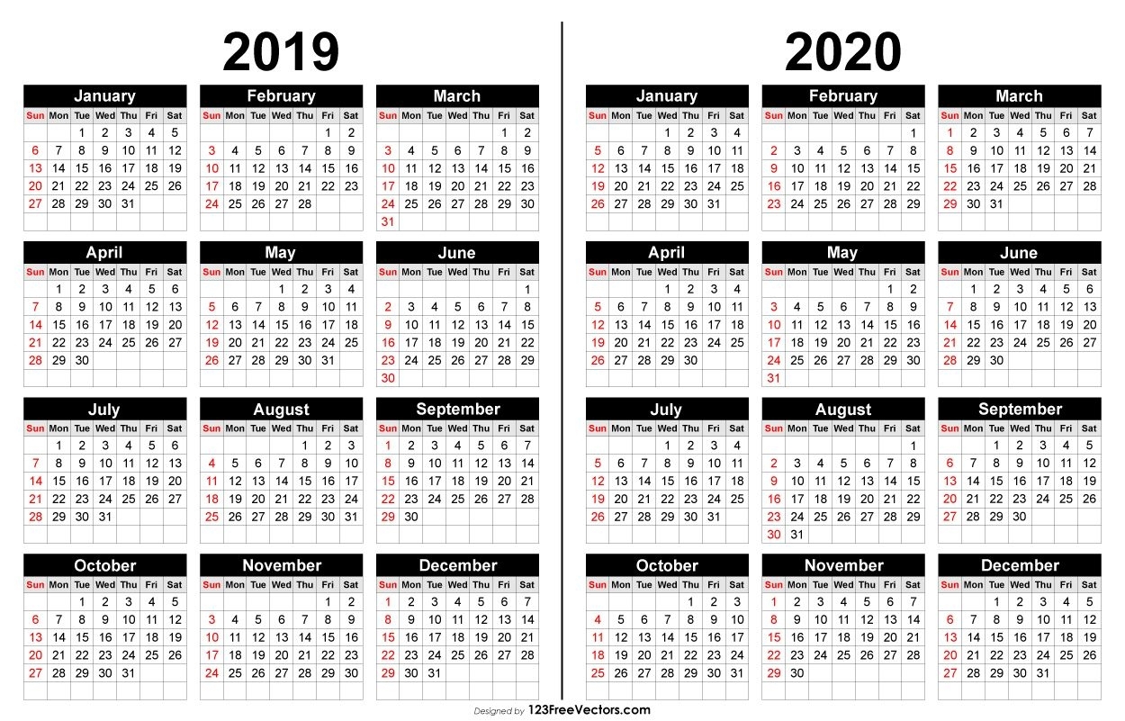 2019 And 2020 Calendar Printable | 2019 Calendar | Calendar 2020 in Google Annual Calendar 2019-2020