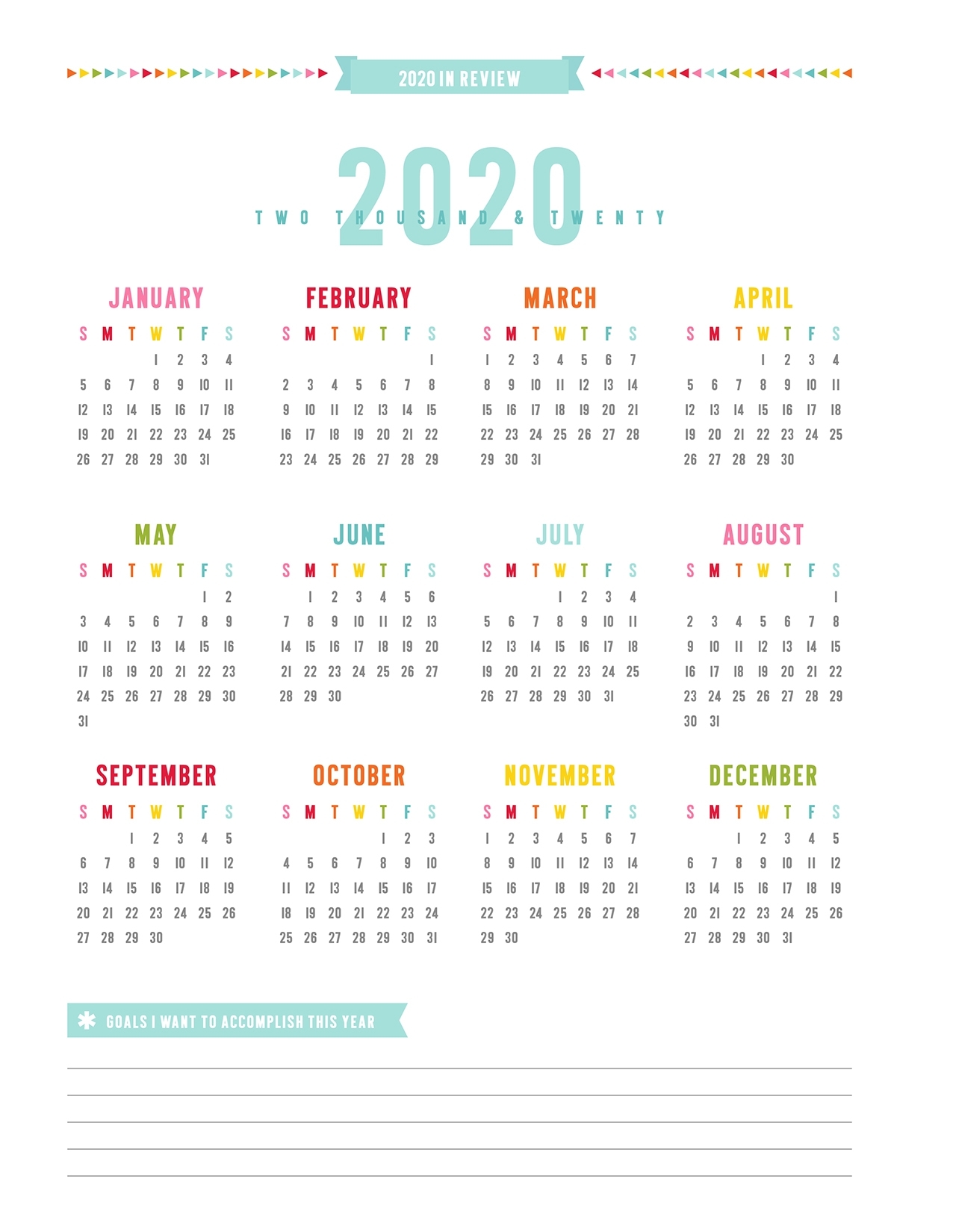 2019 Everyday Planner | Misstiina pertaining to Year At A Glance 2019 2020 Free