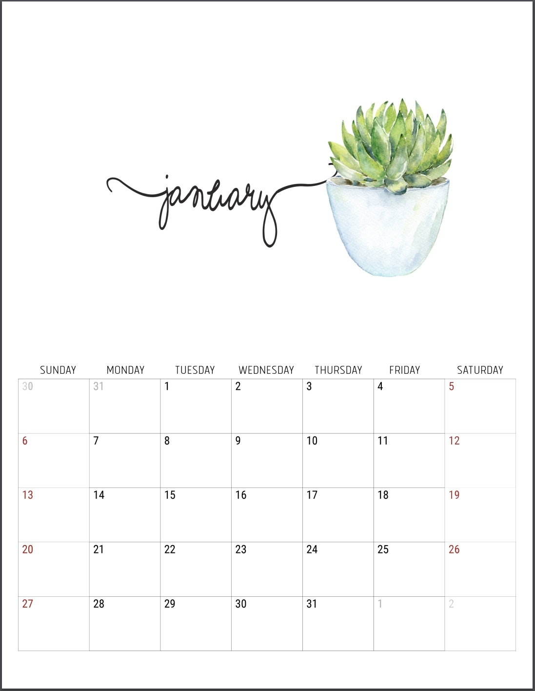 2019 Free Printable Calendars - Lolly Jane inside 2019 2020 Girly Calendar Printable