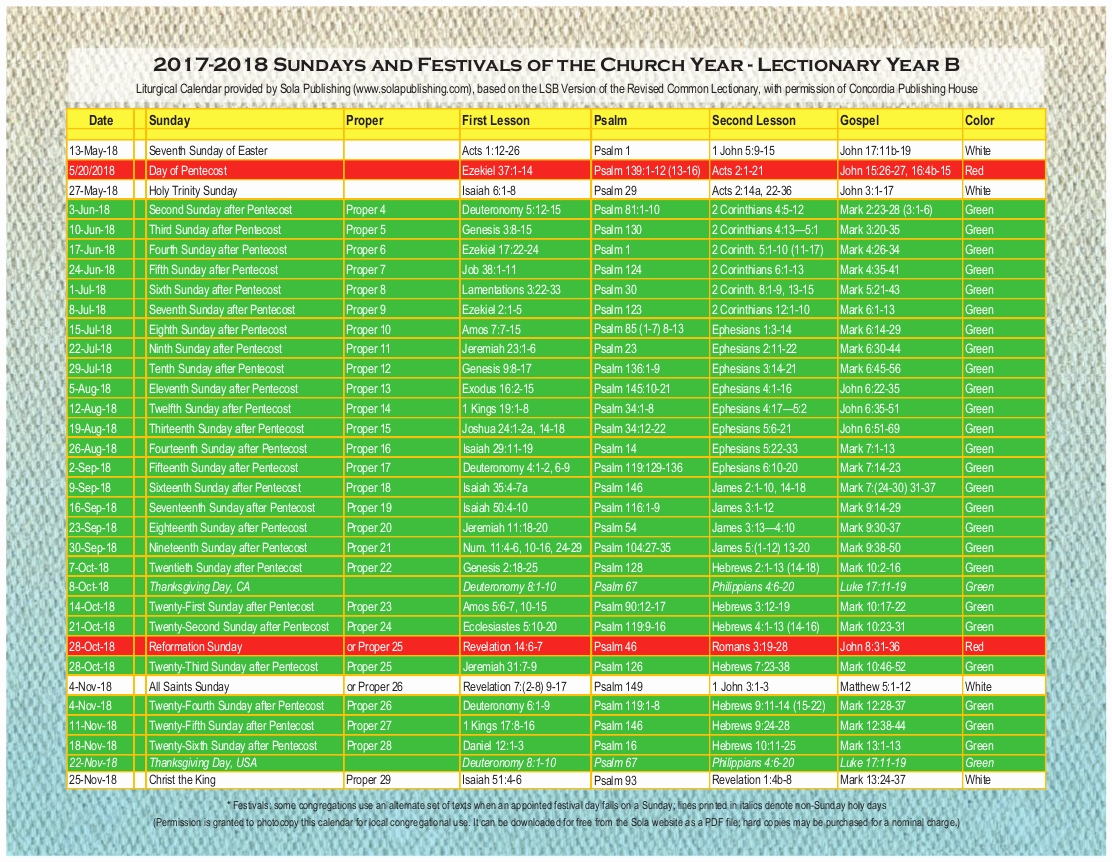 2019 Liturgical Printable Calendar 2018 Liturgical Calendar Pdf pertaining to Printable Catholic Liturgical Calendar 2020