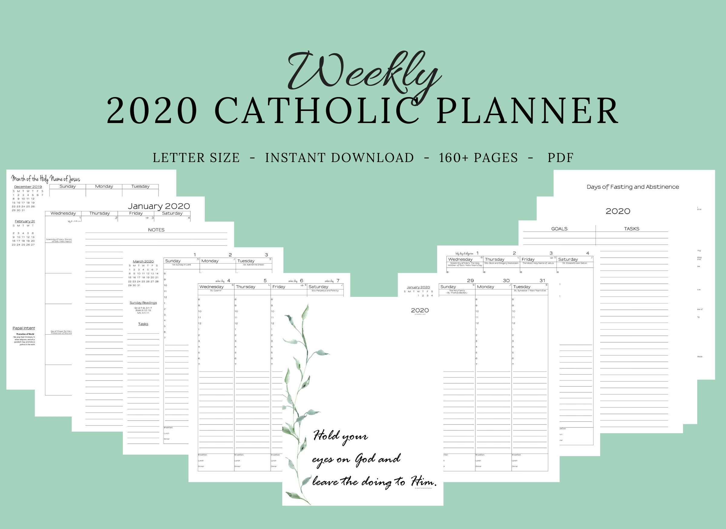 Printable Liturgical Calendar 2020