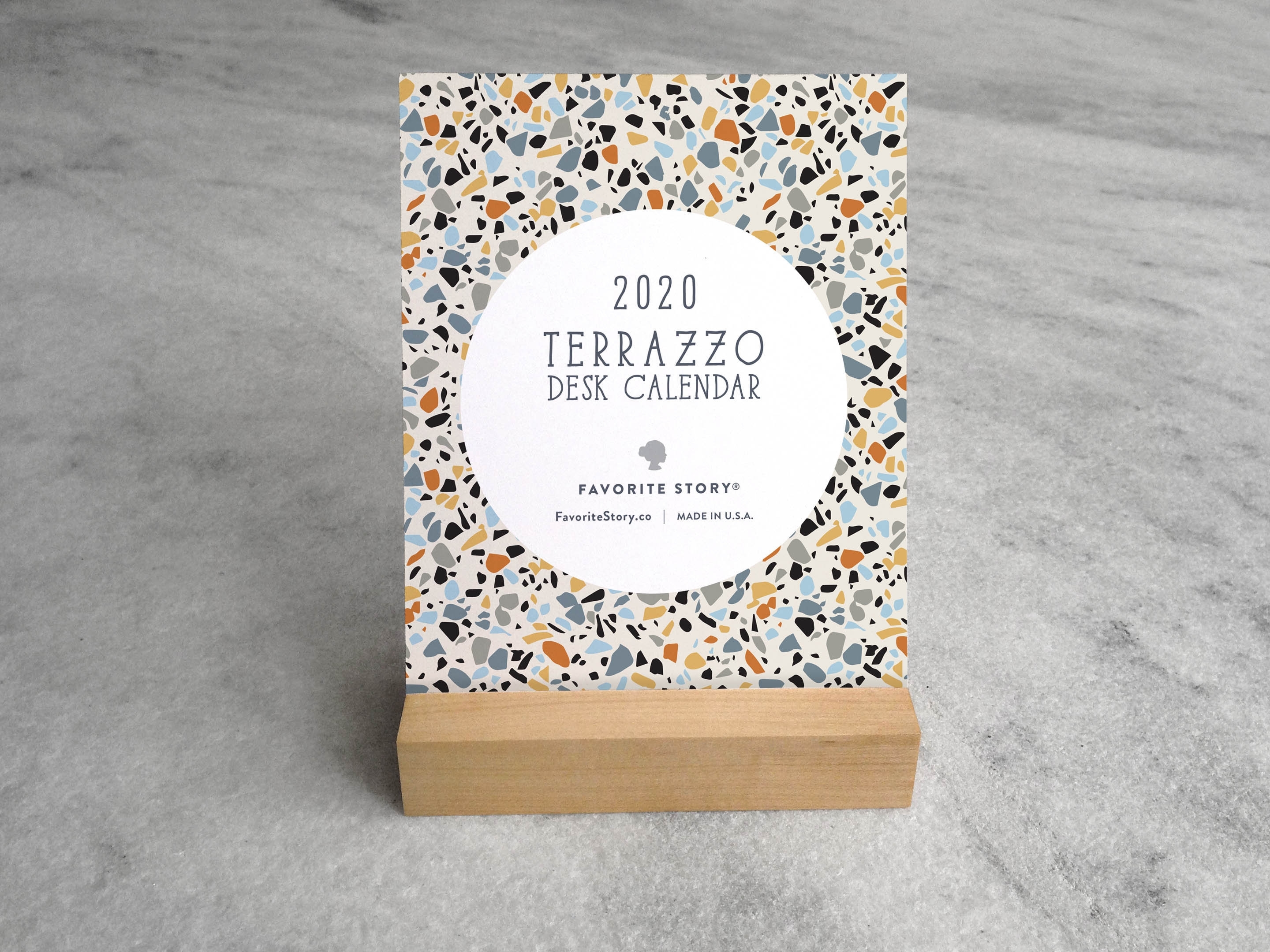 2020 Desk Calendar Terrazzo Desk Calendar 2020 2020 | Etsy inside U Of R 2020 Calendar