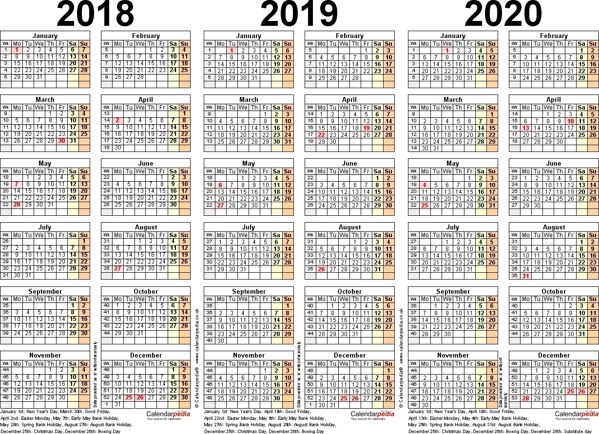 3Year Calendar | Jcreview for Gmu Calendar 2019-2020