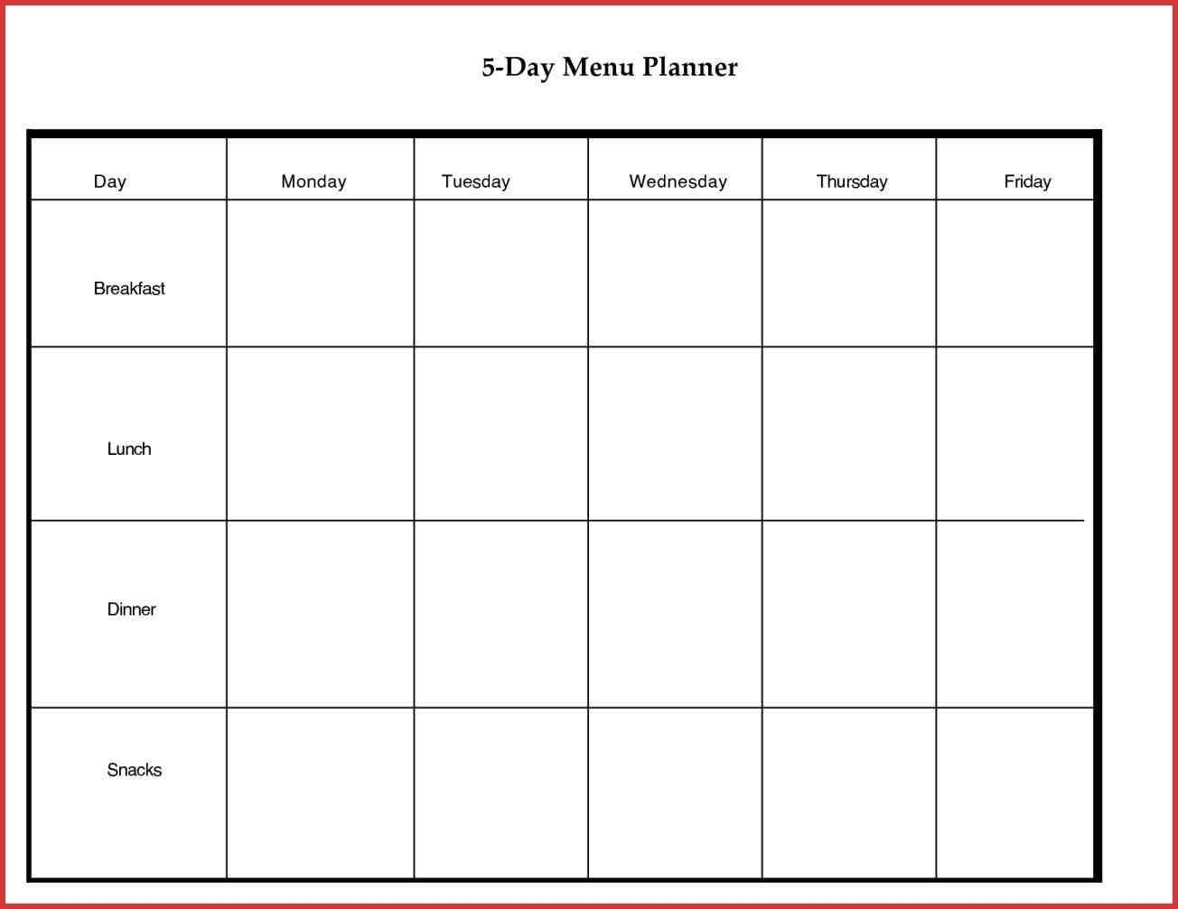 5 Day Monthly Calendar Free • Printable Blank Calendar Template inside Free Printable 5 Day Calendar