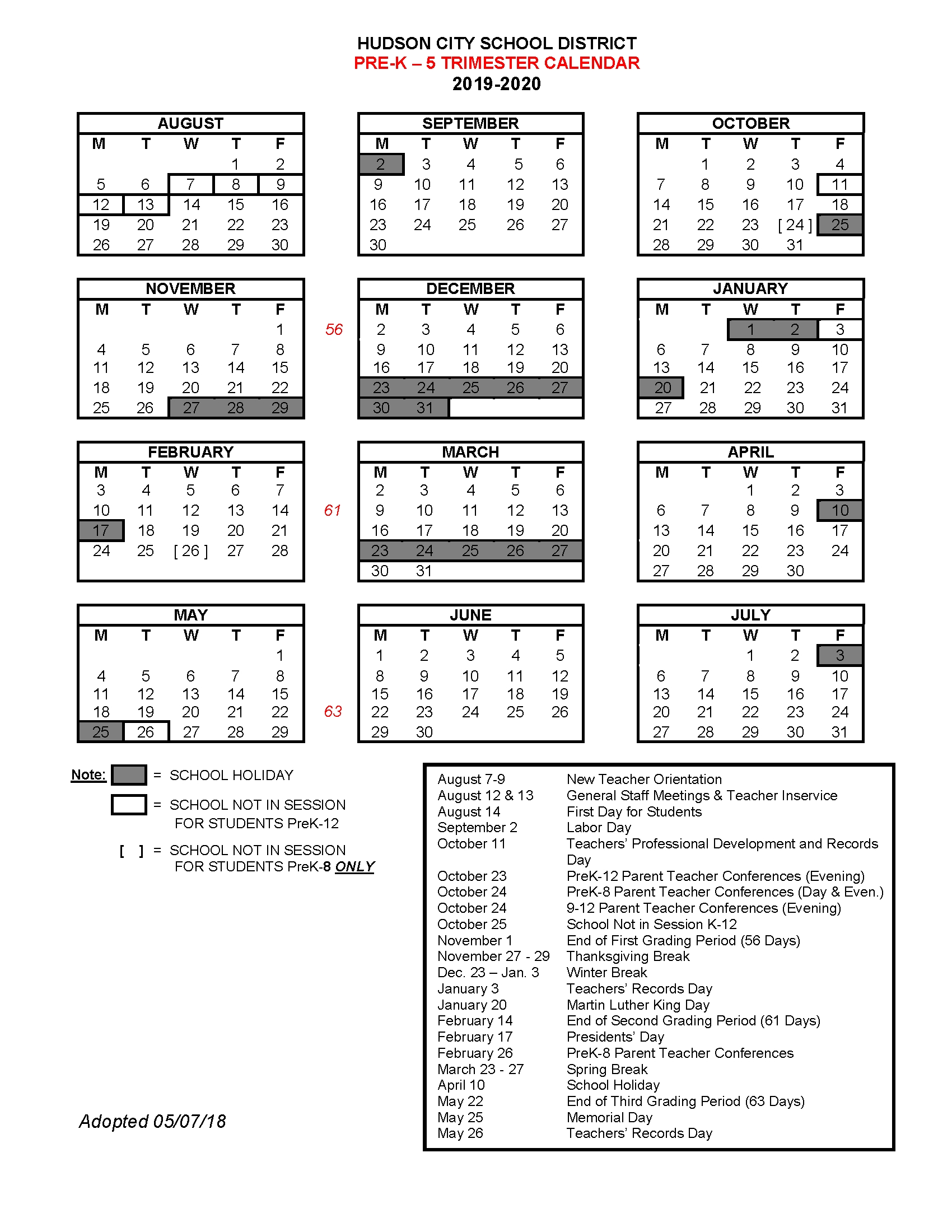 About Hcsd / 2019-2020 School Calendars for Maroon 5 Calendar 2020
