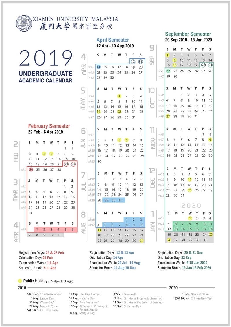 Academic Calendar &amp; Courses throughout U Of M Calander 2019-2020