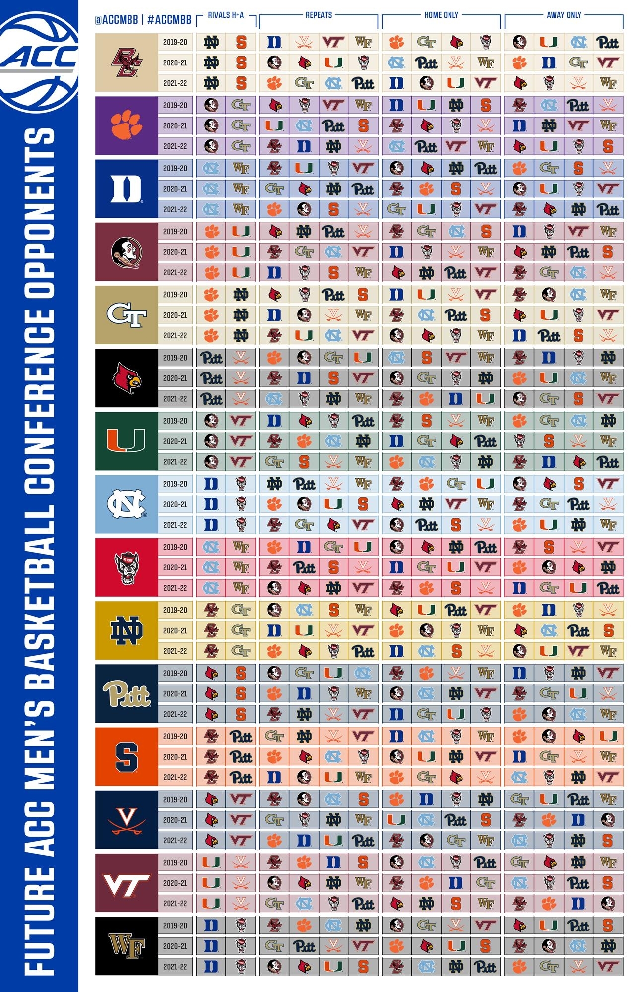 Acc Announces Future Match-Ups - Virginia Tech Athletics with Virginia Tech Calendar 2019-2020