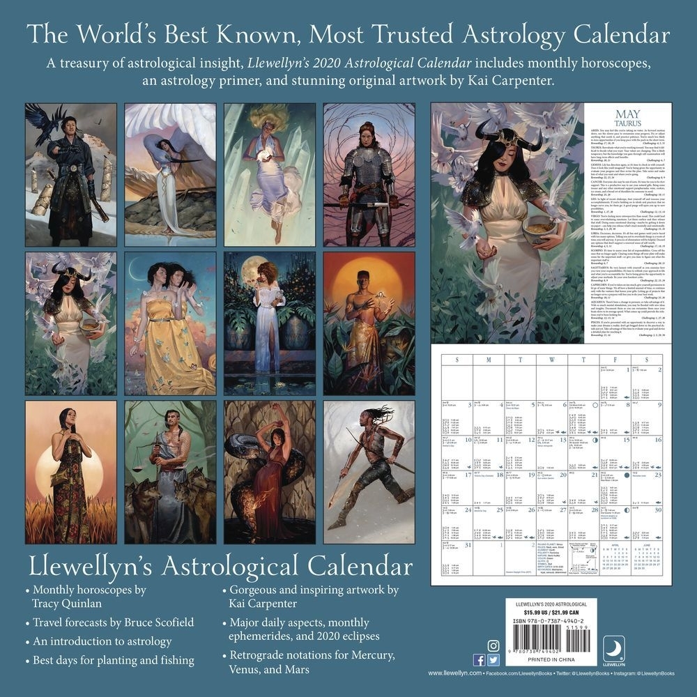 Astrological 2020 Wall Calendar | | Calendars in Calendar 2020  Zodiac