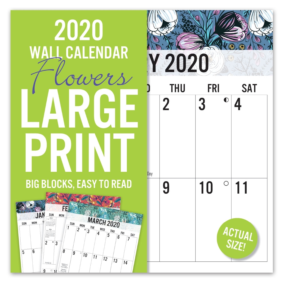 Avalon 12″ X 12″ 2020 Wall Calendar – Large Print Floral – Leap Year regarding Leap 2020 Calendar-Year