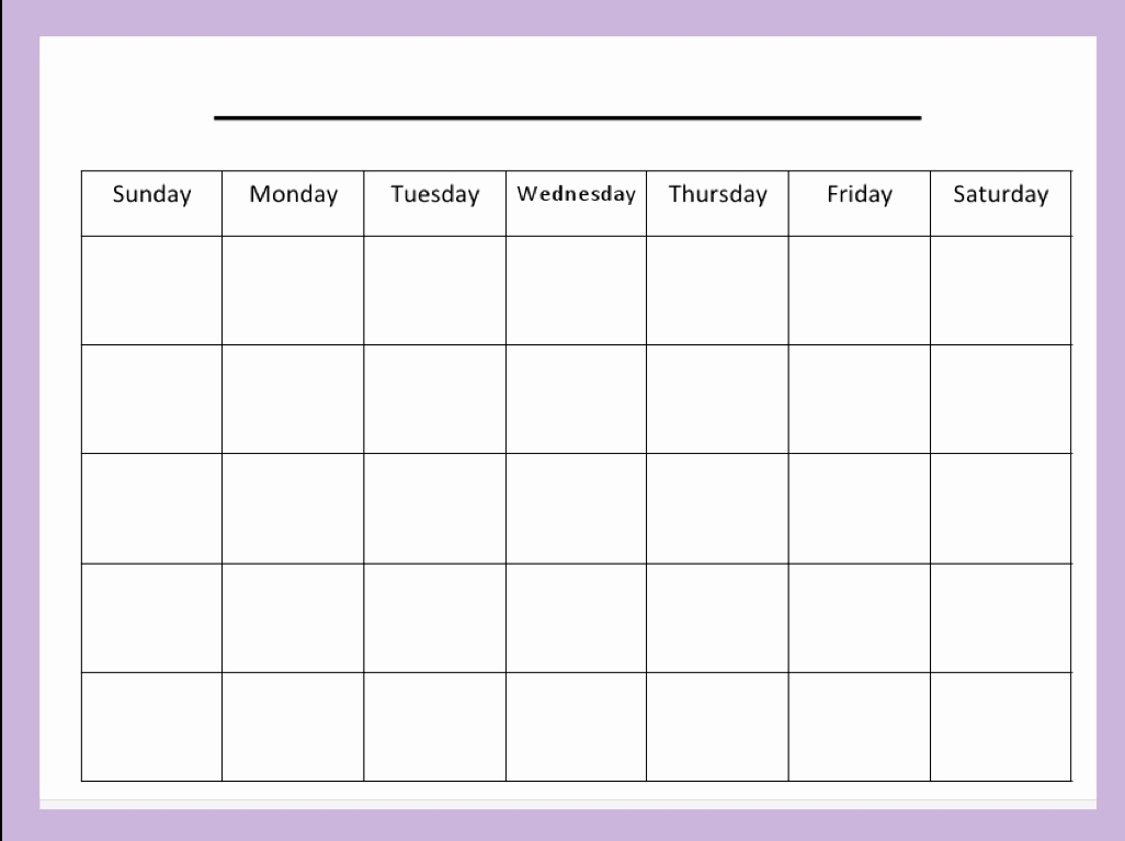 Blank Monday Through Friday Calendar Printable Blank Monday Through regarding Printable Monday Through Friday Calendar