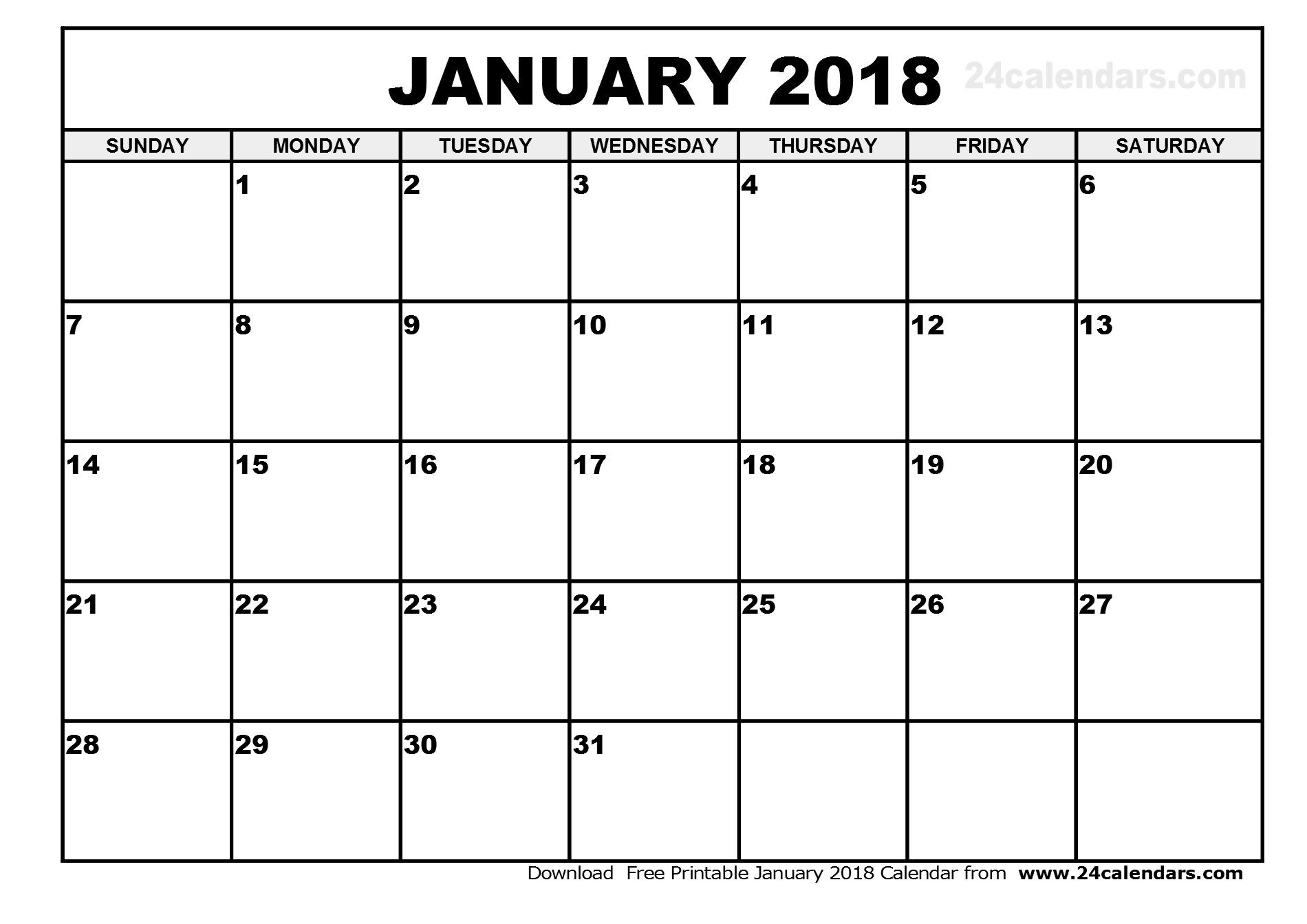 Blank Monthly Calendar For 4×6 2018 Printable For 100 % Free in 4X6 Blank Monthly Calendar Template