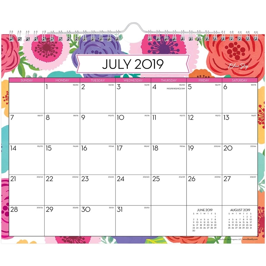 Blue Sky Mahalo Monthly Wall Calendar - Yes - Monthly - 1 Year throughout July 2019 June 2020 Calendar