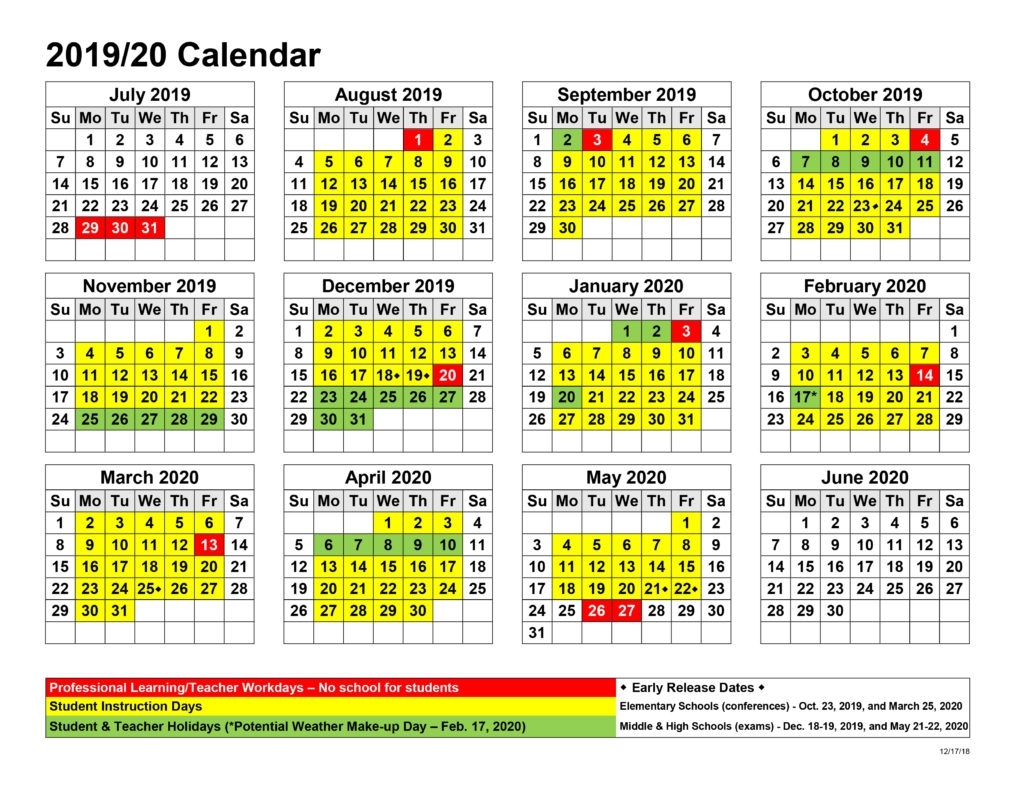 Uga Calendar 2019 2020