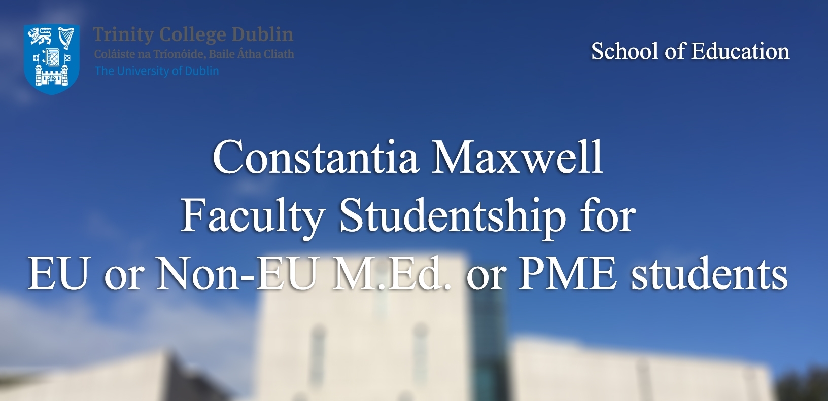 Constantia Maxwell Faculty Studentship 2019-2020 - School Of with regard to U Of M School Year 2019-2020