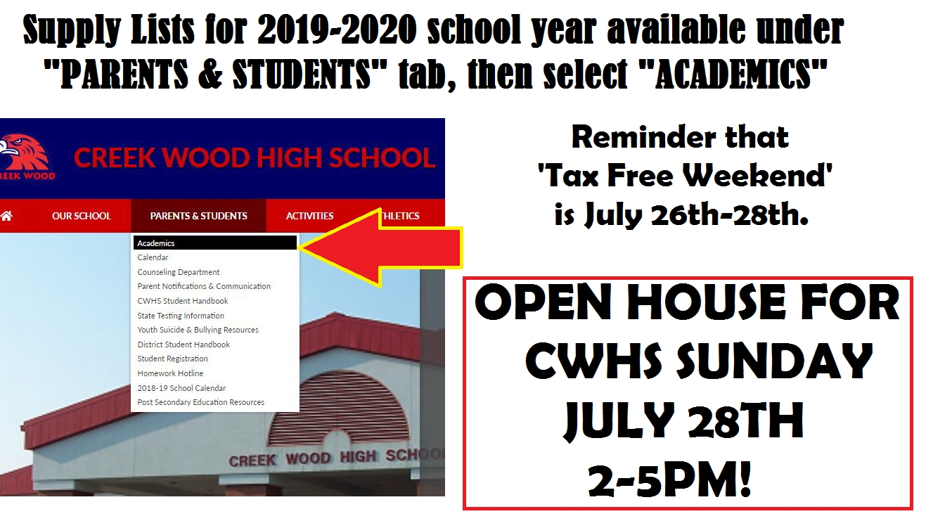 Creek Wood High School with regard to U Of Michigan Calendar 2019-2020