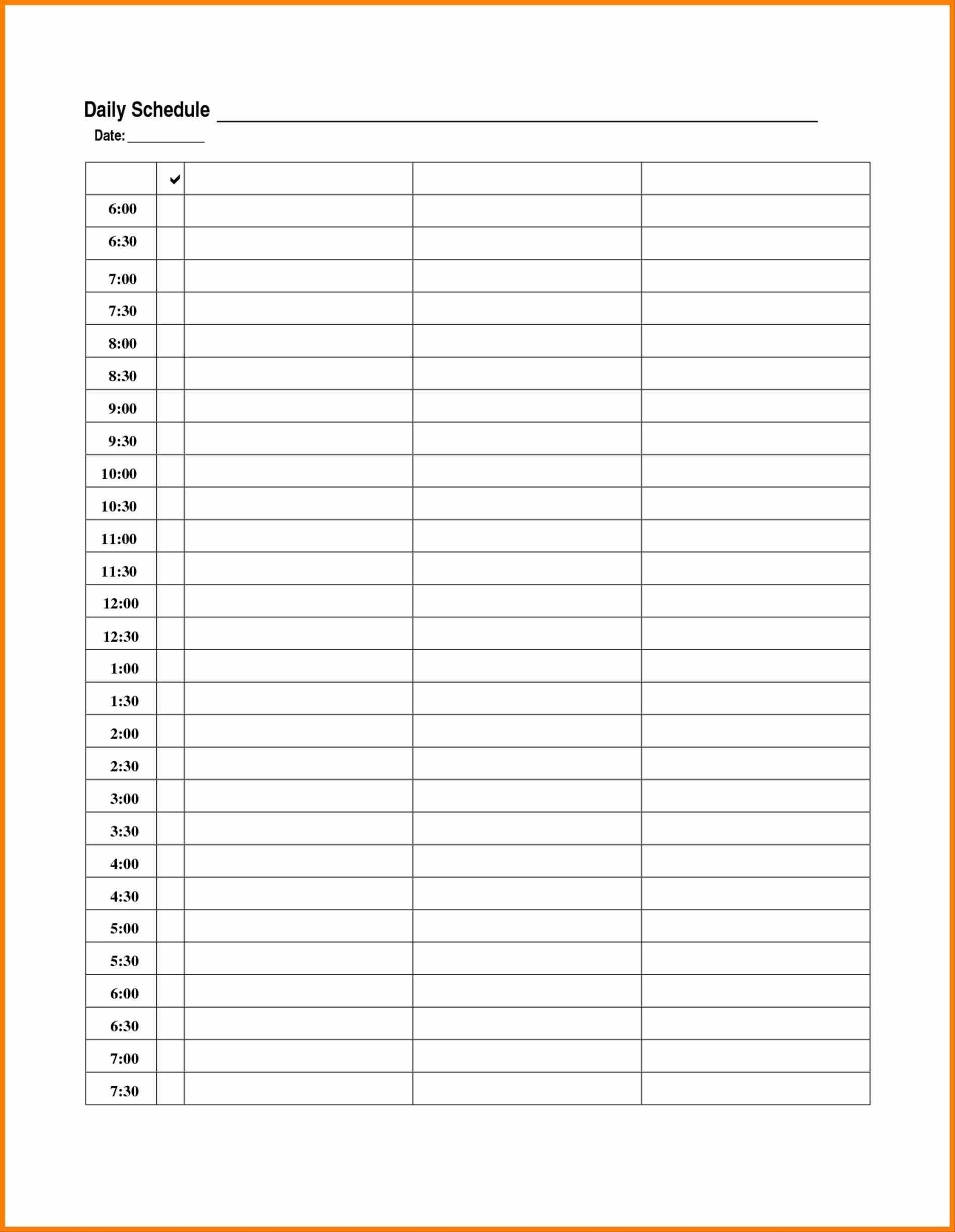 Daily Calendar Excel Template Free Printable | Monthly Calendar with 30 Day Calendar Template Excel